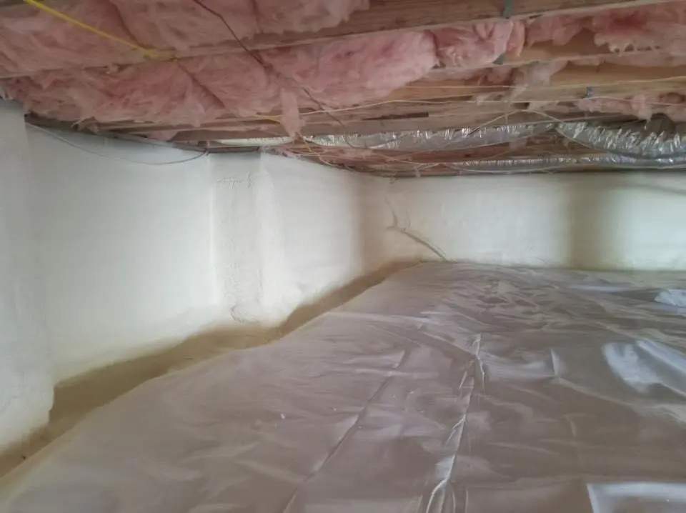 Crawl space encapsulation with closed-cell spray foam for Attic Insulation in Heartland